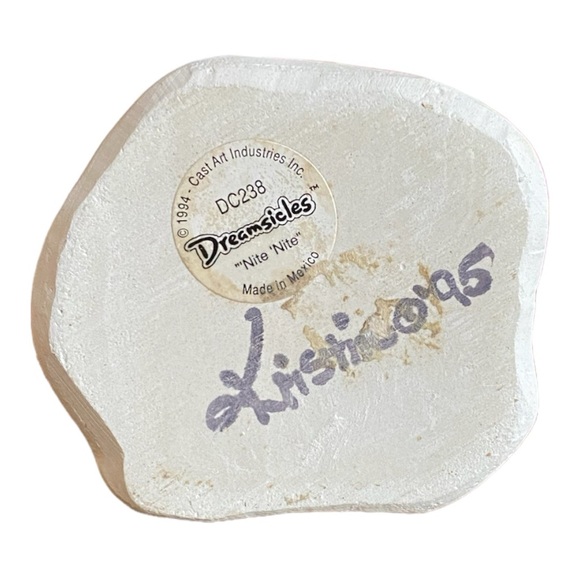 Vintage 1995 Dreamsicle “Nite Nite” cherub with Teddy bear 4” tall. - Picture 5 of 7